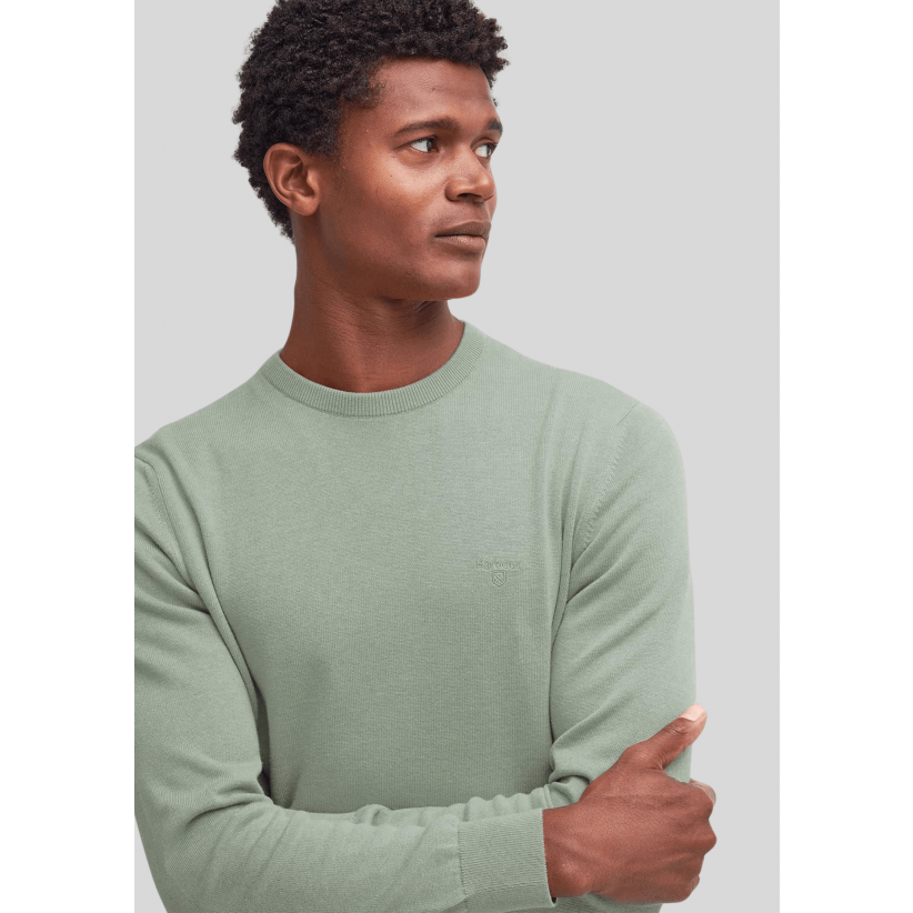 BarbourStrikPimaCottonCrewNeckSweaterAgaveGreen-01
