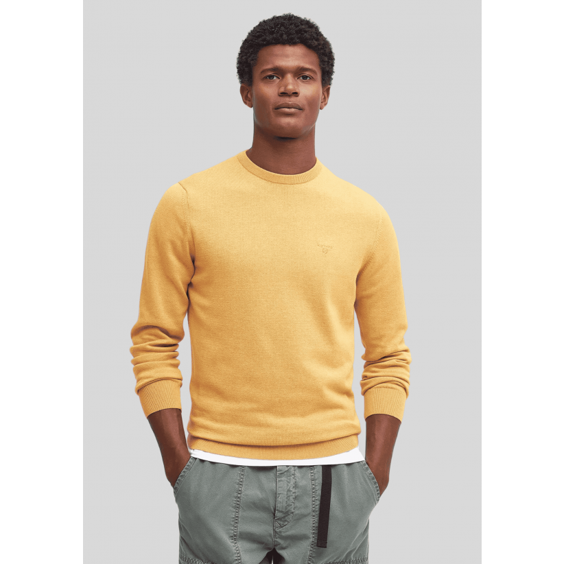 BarbourStrikPimaCottonCrewNeckSweaterHoneyGold-01