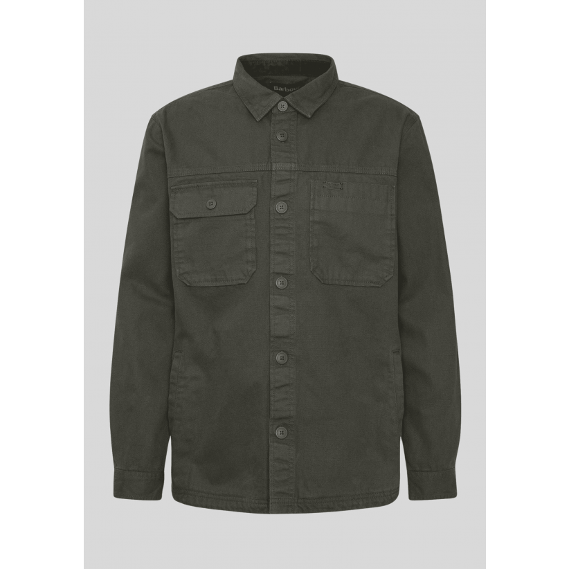 Barbour, Overshirt, Lingfield Canvas Overshirt, Fern