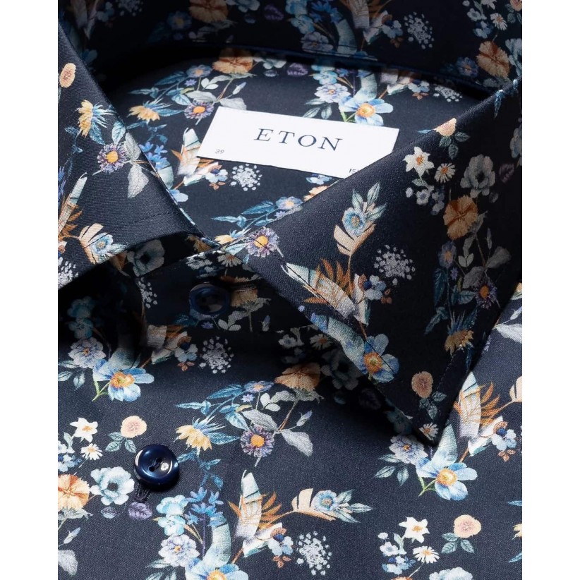 EtonSkjorteContemporaryFloralPrintTwillNavy-01