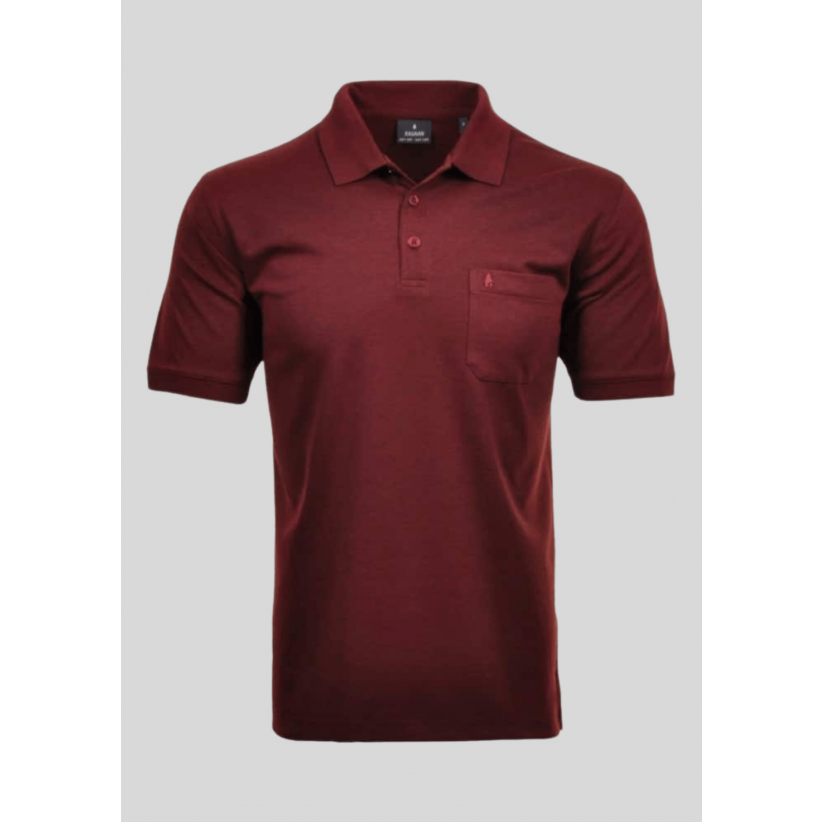 Ragman, Polo, Microfiber, Bordeaux