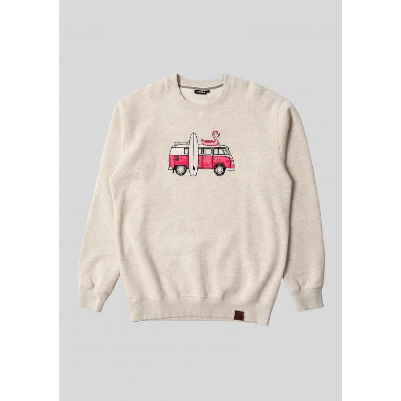 Lakor, Sweatshirt, Pink Van, Outmeal Melange