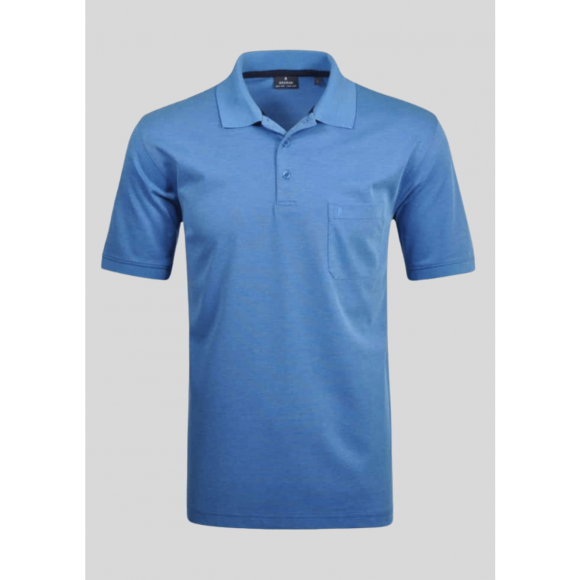 Ragman, Polo, Microfiber, Aqua