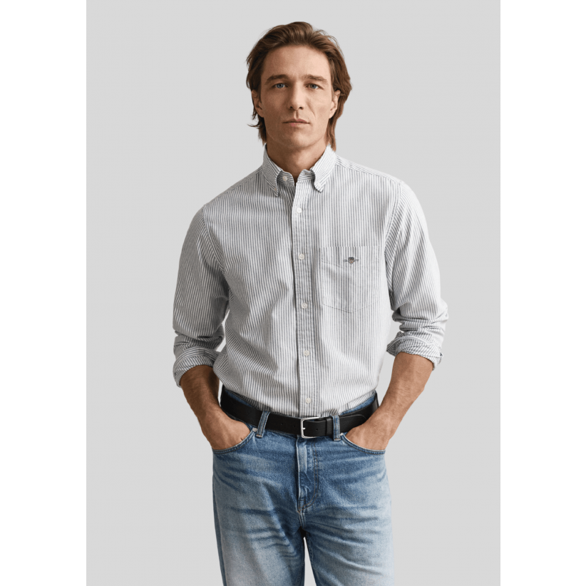 GantSkjorteRegularBankerStripeOxfordShirtPersianBlue-01