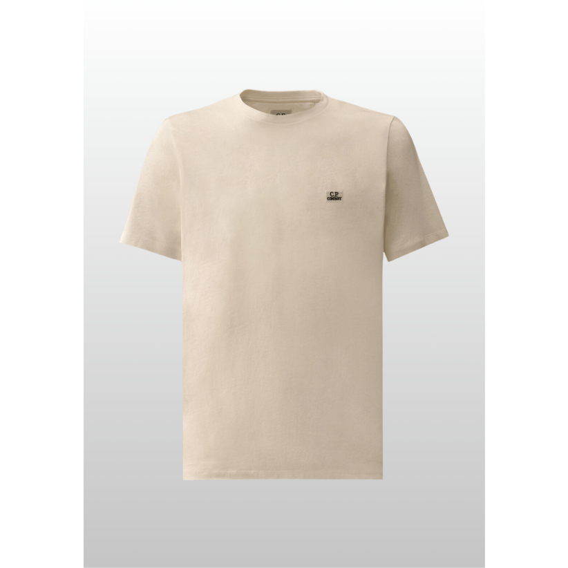 C.P. Company, T-shirt, 30/1 Patch C.P Logo, Gauze White