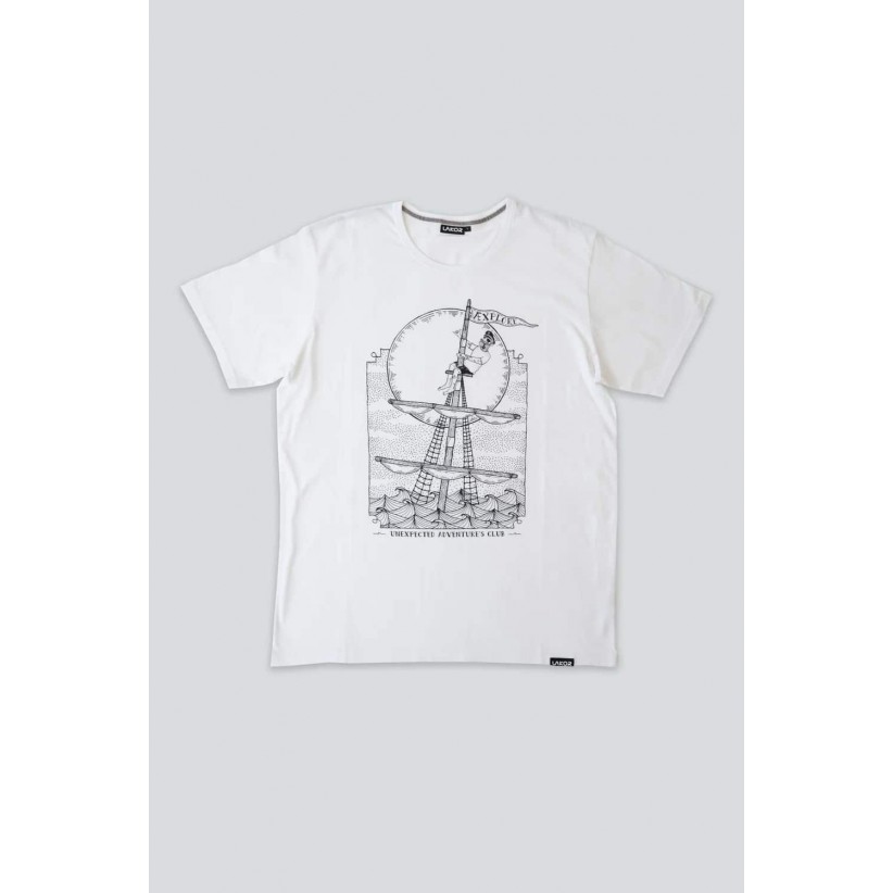 LAKOR, SHIP DOWN T-SHIRT I HVID