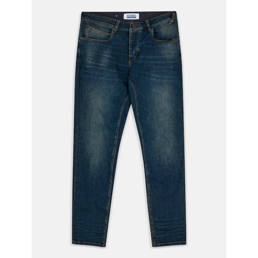 GABBA, REY STRETCH JEANS I MØRK BLÅ