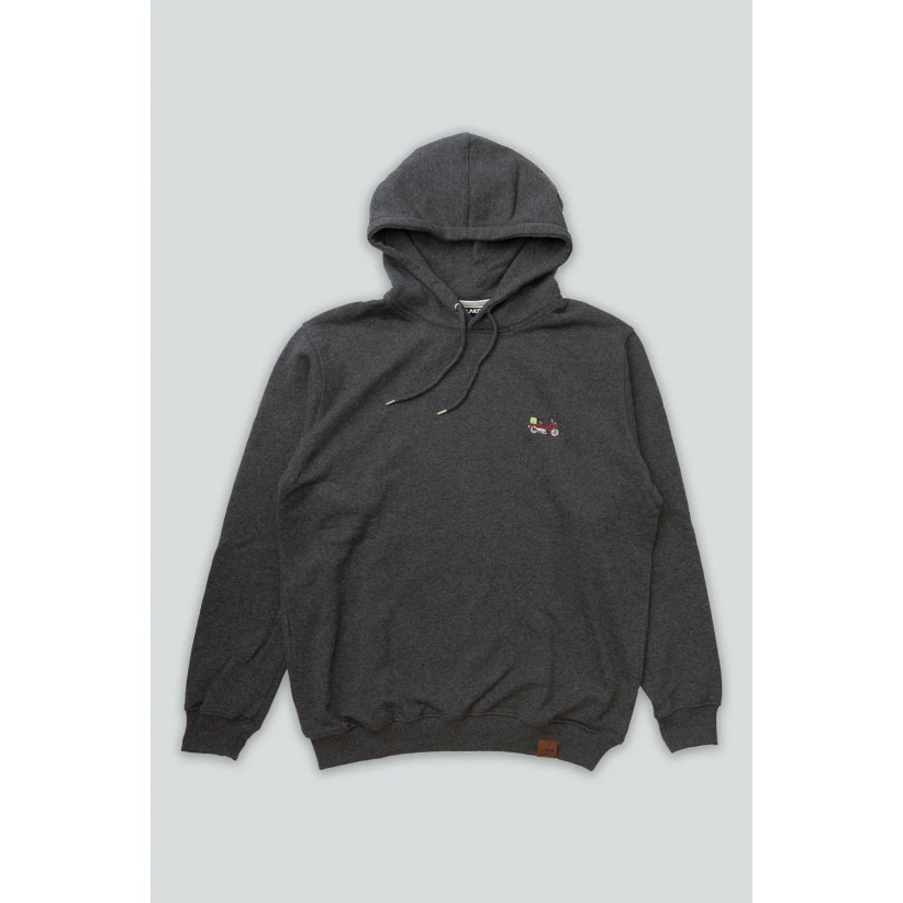 LAKOR, MINI PUCH HOODIE I KOKSGRÅ 