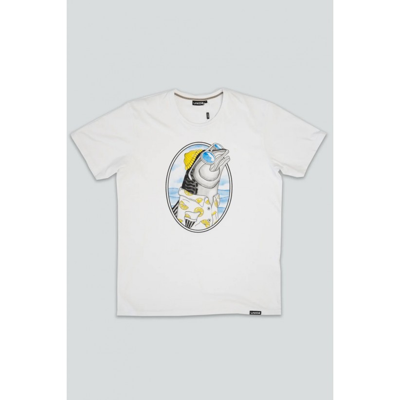 LAKOR, MAKEREL LEMON T-SHIRT I HVID