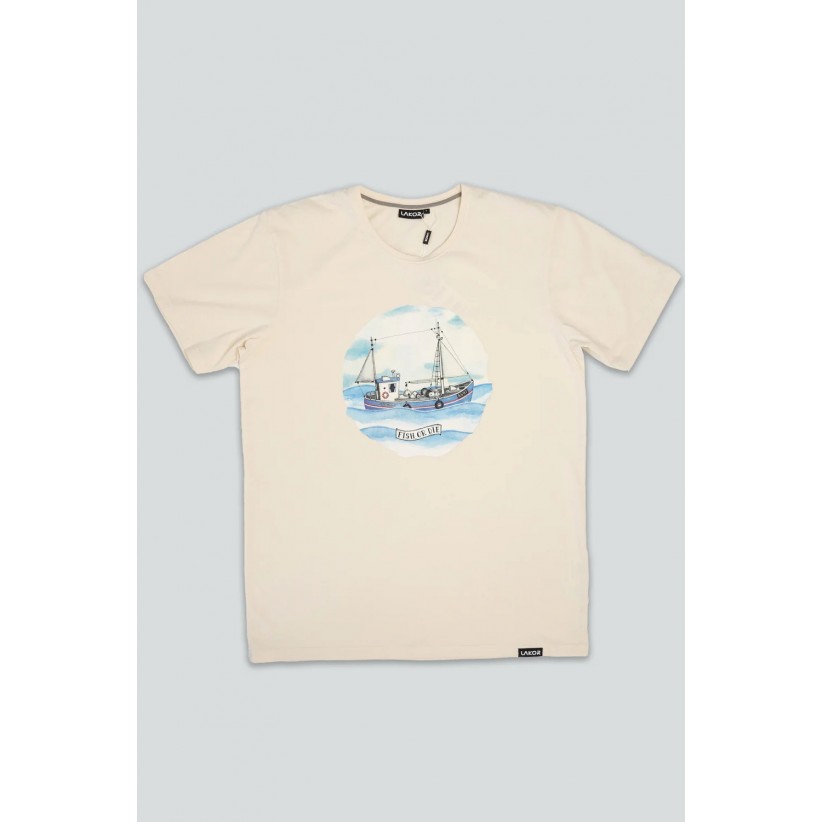 LAKOR, NEVER SINK T-SHIRT I RÅHVID 
