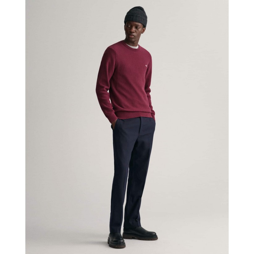 GantStrikCrewneckBordeaux-01