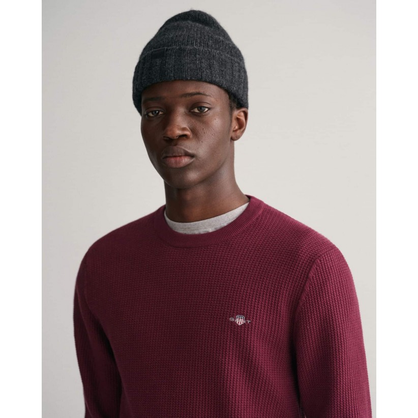 GantStrikCrewneckBordeaux-01