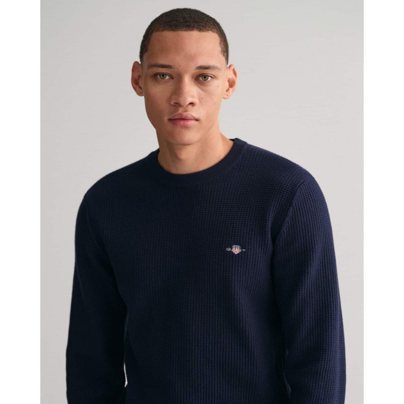 GantStrikCrewneckNavy-01