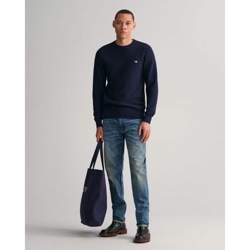 GantStrikCrewneckNavy-01