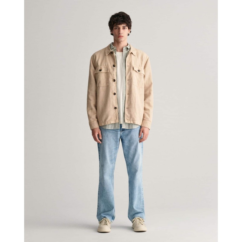 GantOvershirtTwillSand-01