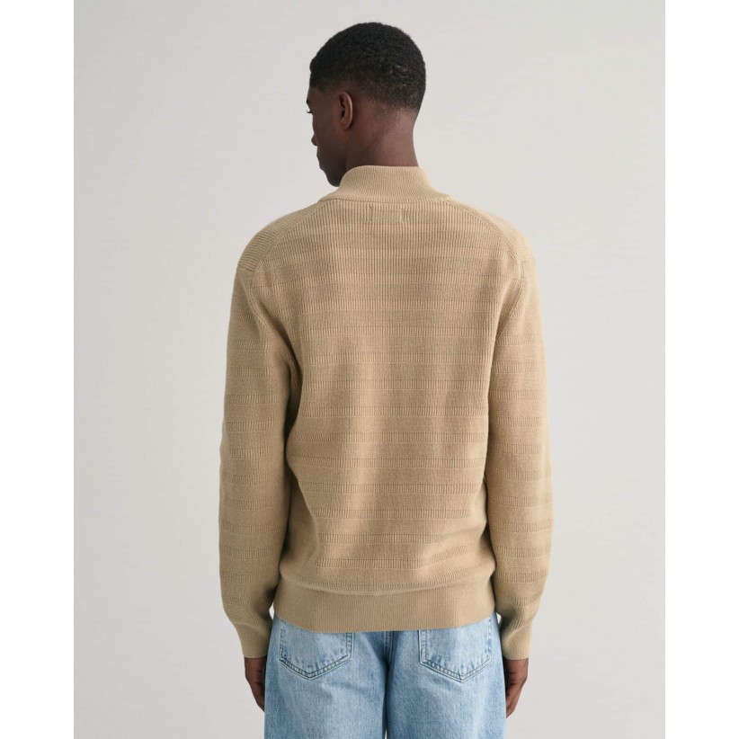 GantStikCardiganStripeTextureSand-01