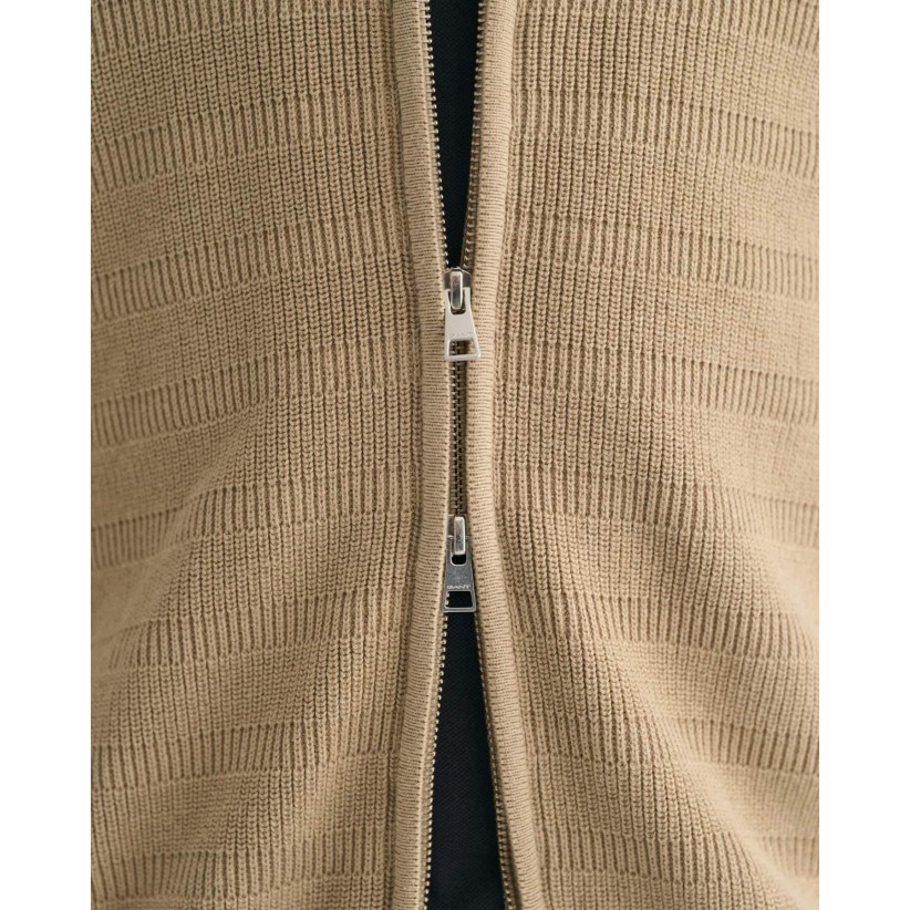 GantStikCardiganStripeTextureSand-01