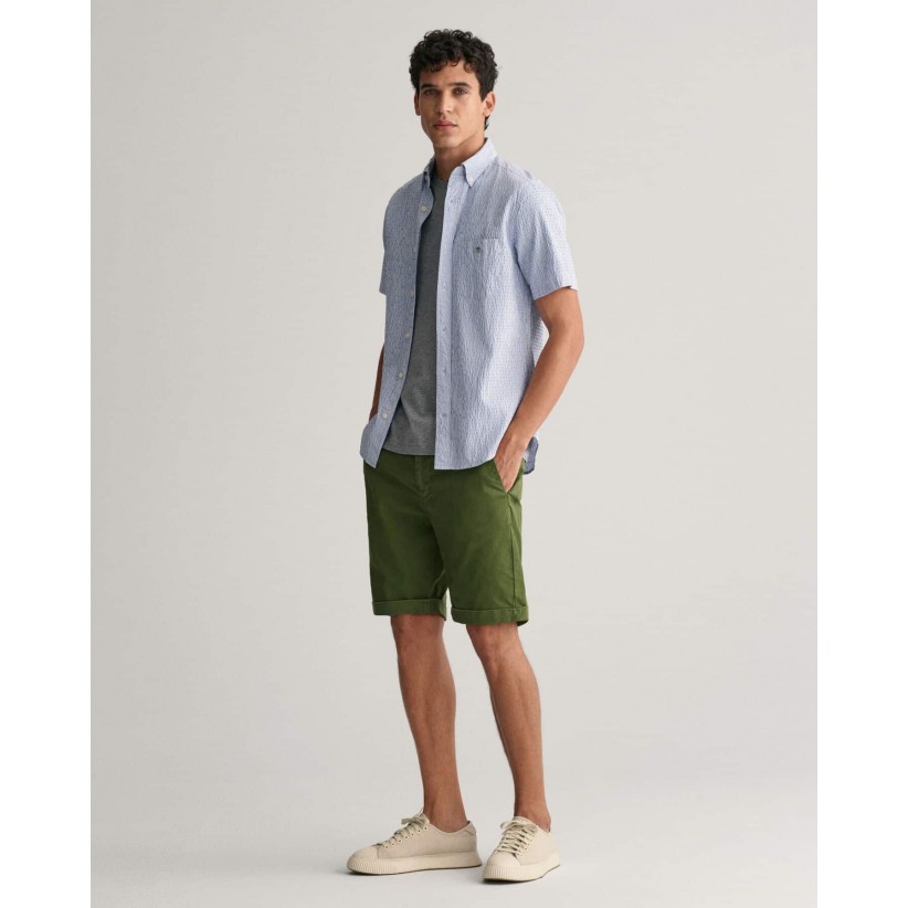 GantSkjorteSSStripedSeersuckerRichBlue-01