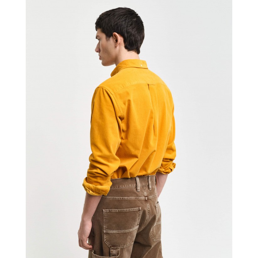 GantSkjorteCorduroyShirtGoldYellow-01