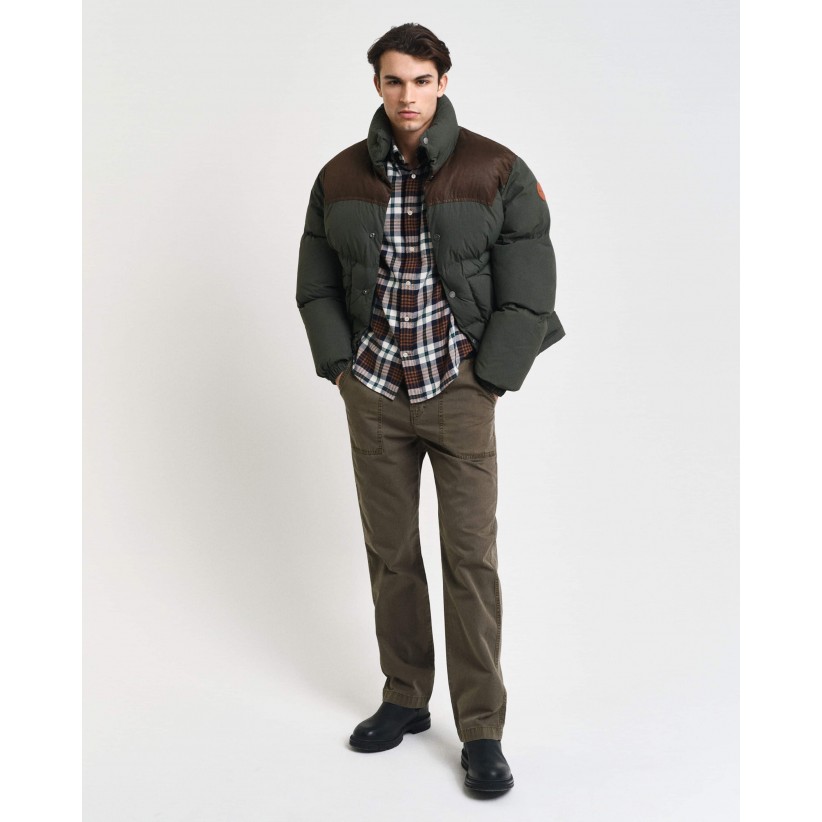 GantSkjortePlaidFlannelShirtCacaoBrownCheck-01
