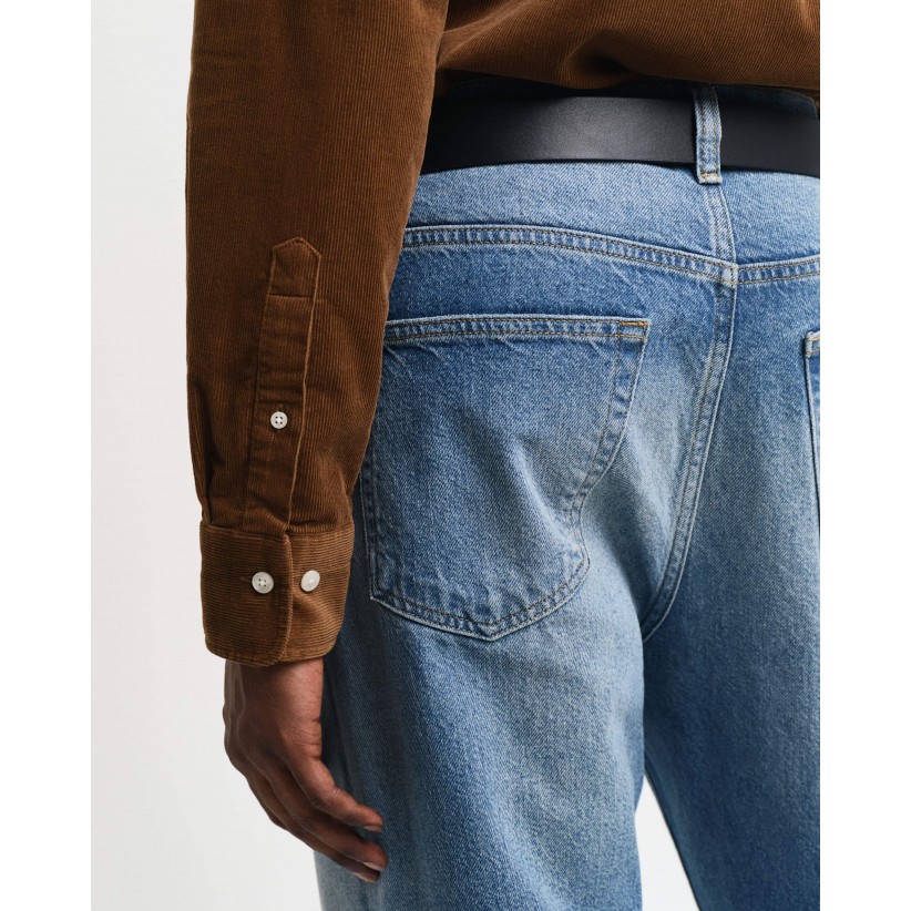 GantSkjorteCorduroyShirtCacaoBrown-01