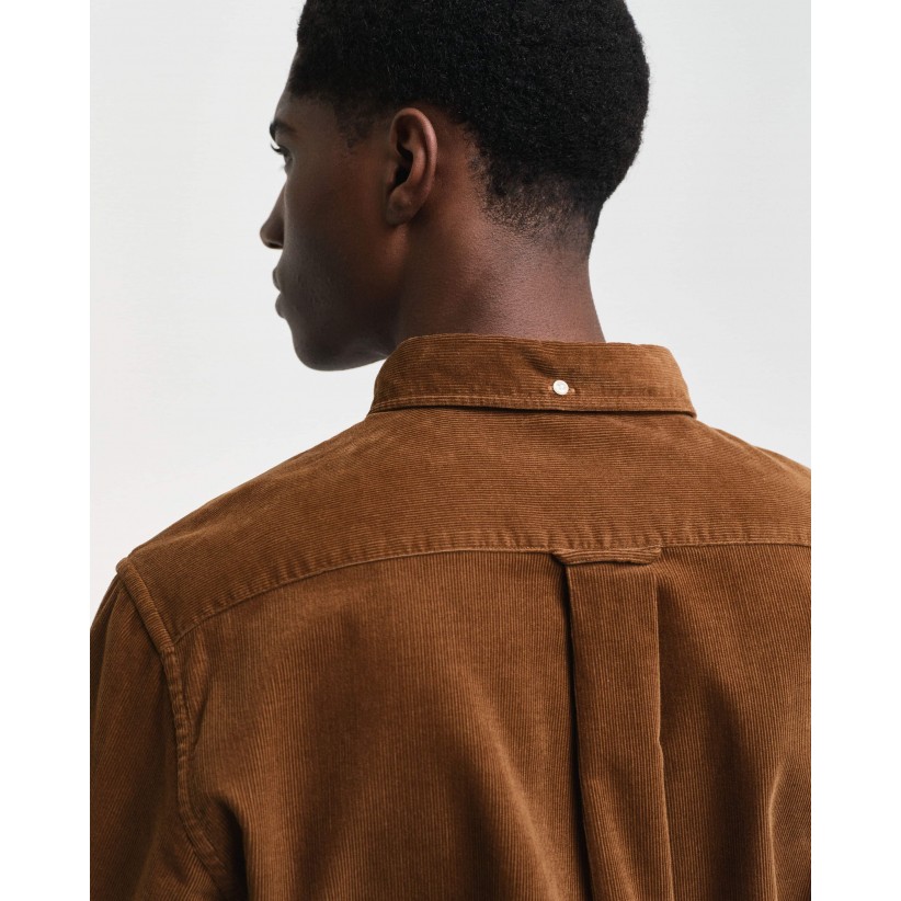 GantSkjorteCorduroyShirtCacaoBrown-01