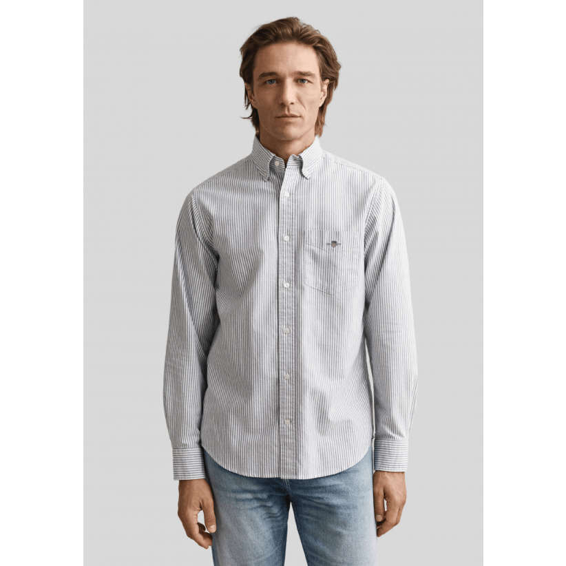 GantSkjorteRegularBankerStripeOxfordShirtPersianBlue-01