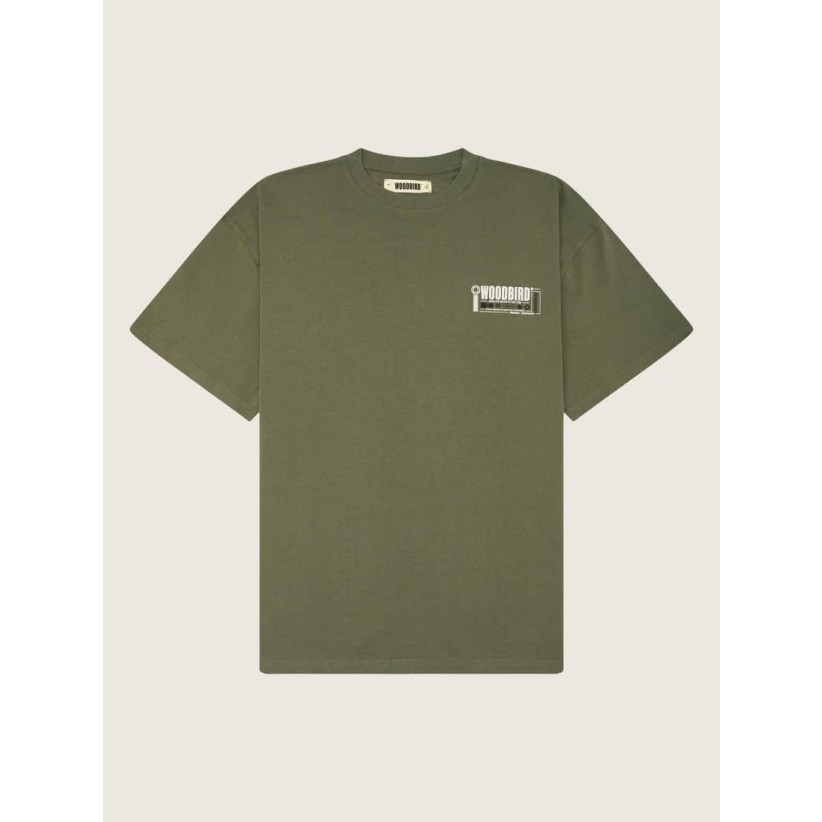 WOODBID, BAINE TRAIN T-SHIRT I GRØN 