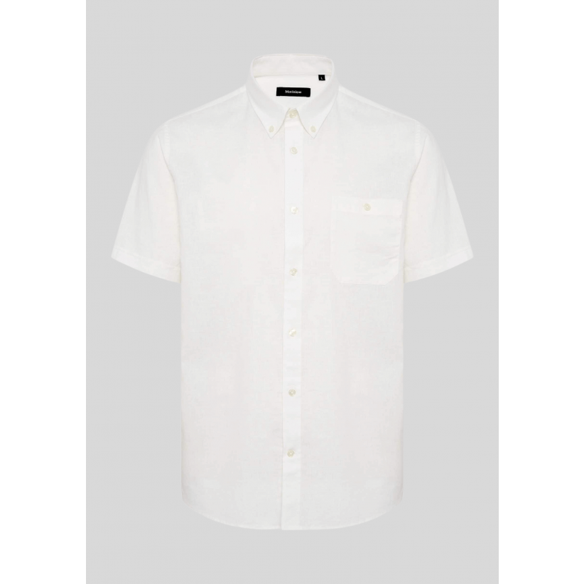 Matinique, Skjorte SS, Trostol Bomuld-Hør, White 