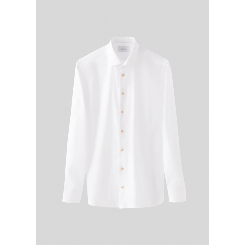 EtonSkjorteSlimSignatureTwillEffectWhite-01
