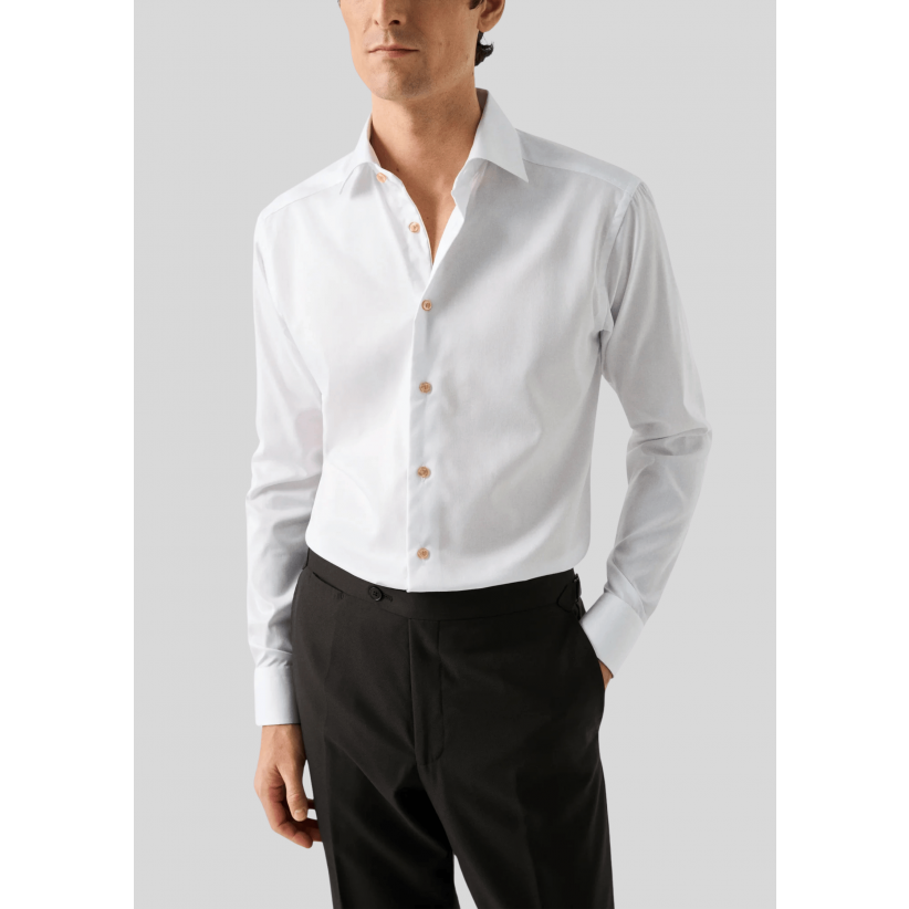 EtonSkjorteSlimSignatureTwillEffectWhite-01