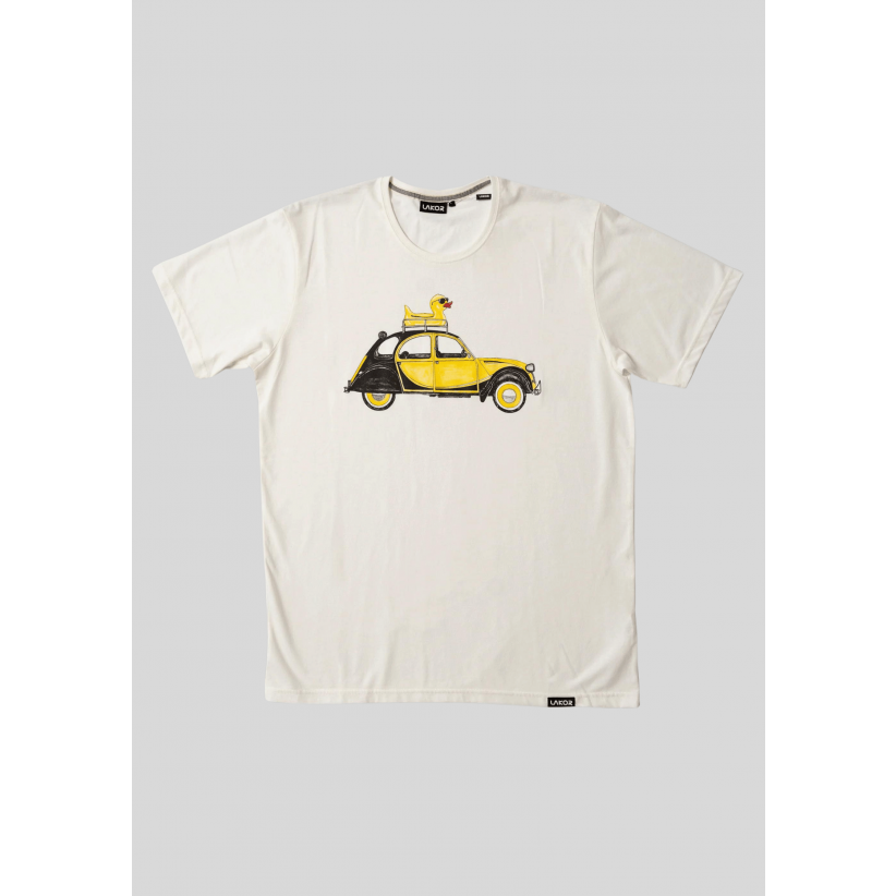 Lakor, T-shirt, Rubberduck On Wheels, Star White 