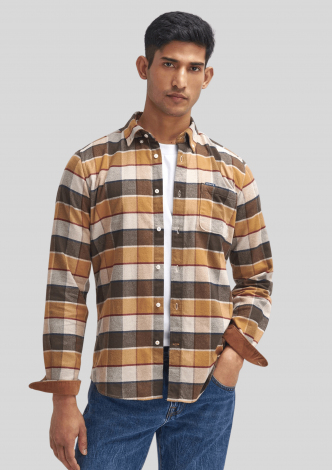 barbourskjortevalleyclassicbrown-00