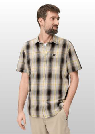 camelactiveskjortesslightcottonyellowcheck-00