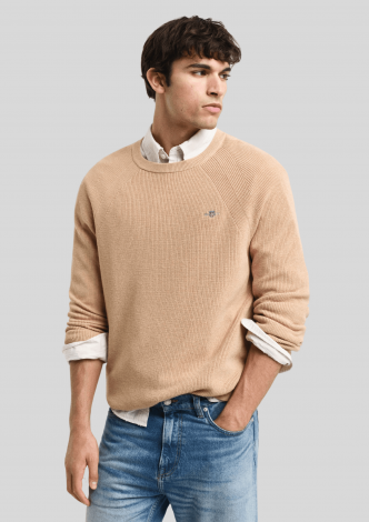 gantstrikcottonwoolribkhakimelange-00
