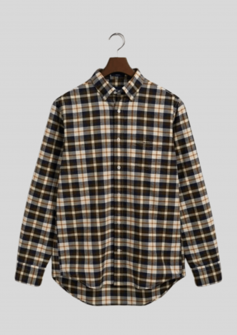 GantSkjorteFlannelBrownCheck-20