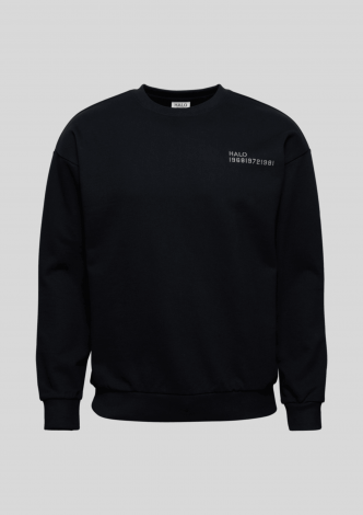 Halo, Sweatshirt, Essential Crew, Black HaloSweatshirtEssentialCrewBlack-20