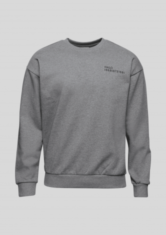 Halo, Sweatshirt, Essential Crew, Grey Melange HaloSweatshirtEssentialCrewGreyMelange-20