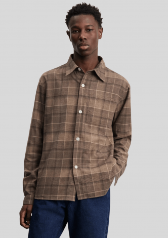 AnotherAspectSkjorteAnotherShirt40LightBrownCheck-20