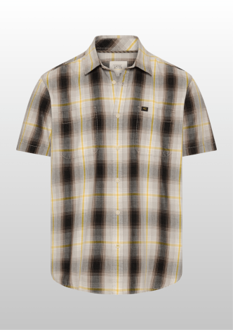 CamelActiveSkjorteSSLightCottonYellowCheck-20