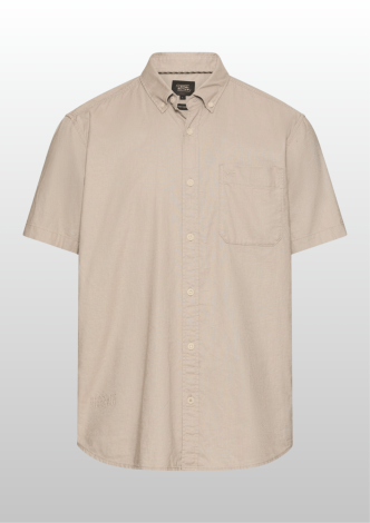 CamelActiveSkjorteSSCottonLinenBlendBiege-20
