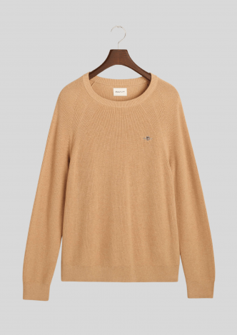GantStrikCottonWoolRibKhakiMelange-20