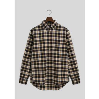 Gant, Skjorte, Flannel, Brown Check