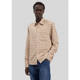 Another Aspect, Skjorte, Another Shirt 4.0, Brown-Yellow Stripe 