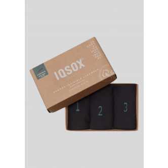 IQ Sox, Strømper, 3-pak Bambus Invisible, Black
