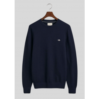 Gant, Strik, Crewneck, Navy