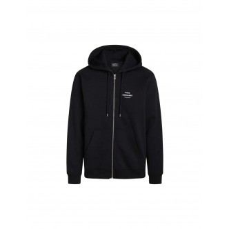 MADS NØRGAARD, STANDARD ZIP HOODIE I SORT
