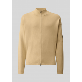 C.P. Company, Strik, Cotton Sea Island Zipped Lens Cardigan, Frozen Dew 