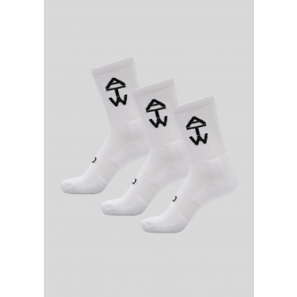 Halo, Strømper, Essential Cotton Socks 3-Pack, White