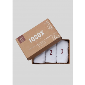 IQ Sox, Strømper, 3-pak Bambus Invisible, White